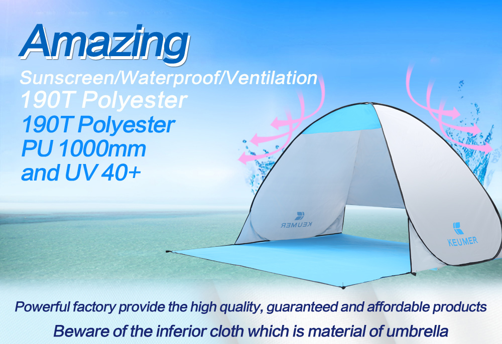Cheap Goat Tents Keumer 2020 New Automatic Packable Camping Tent UV protection Pop Up Beach Tent Waterproof  for Outdoor Recreation Tourist Tents Tents 